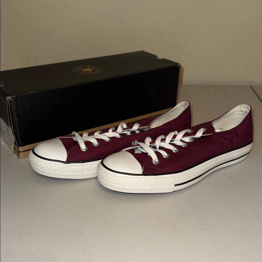 Classic Burgundy Canvas Sneakers